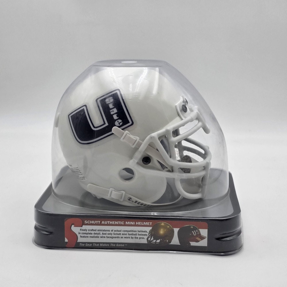 Schutt Authentic Mini Helmet Utah State White New Old Stock